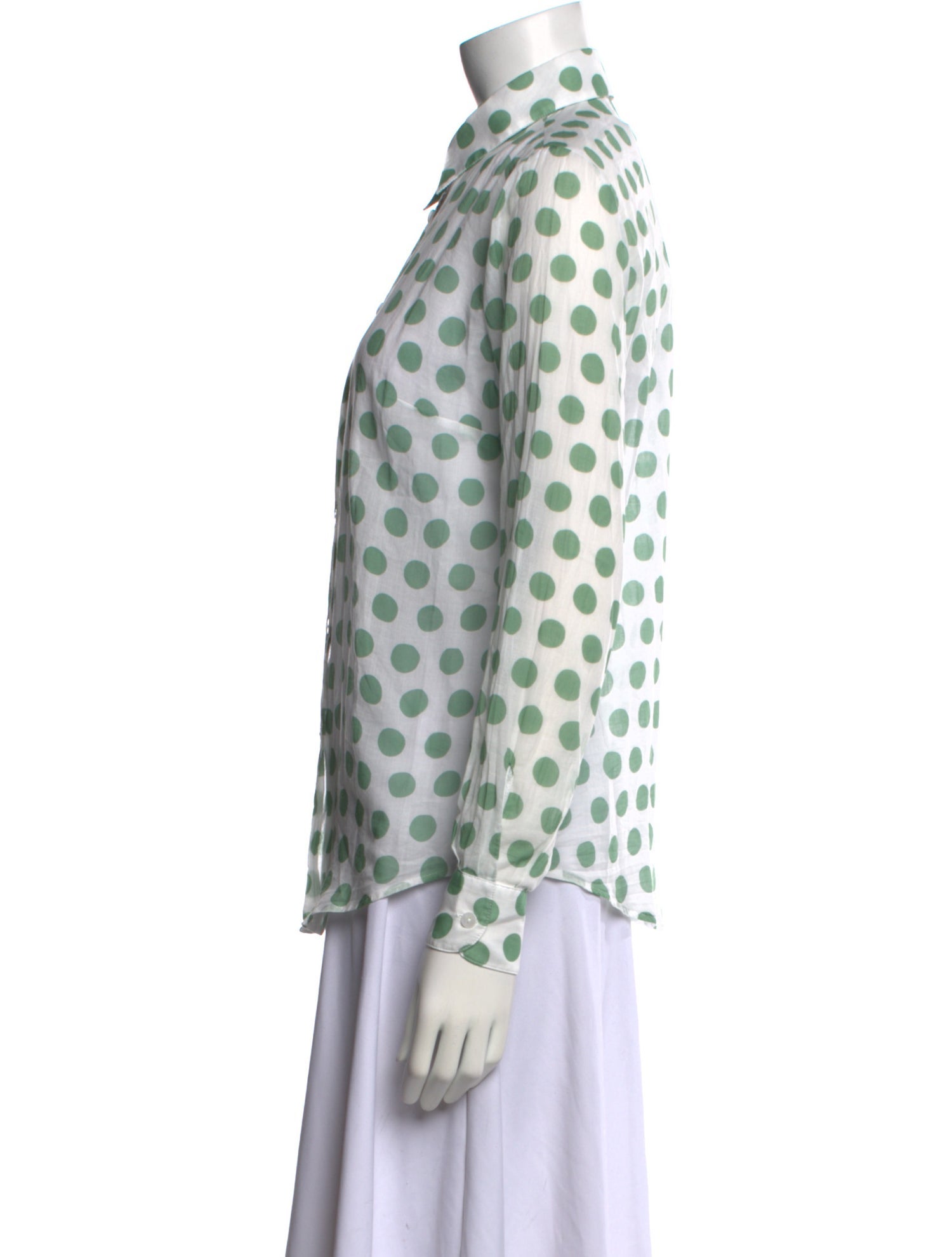 Davide Cenci Polka Dot Print Long Sleeve Button-Up Top