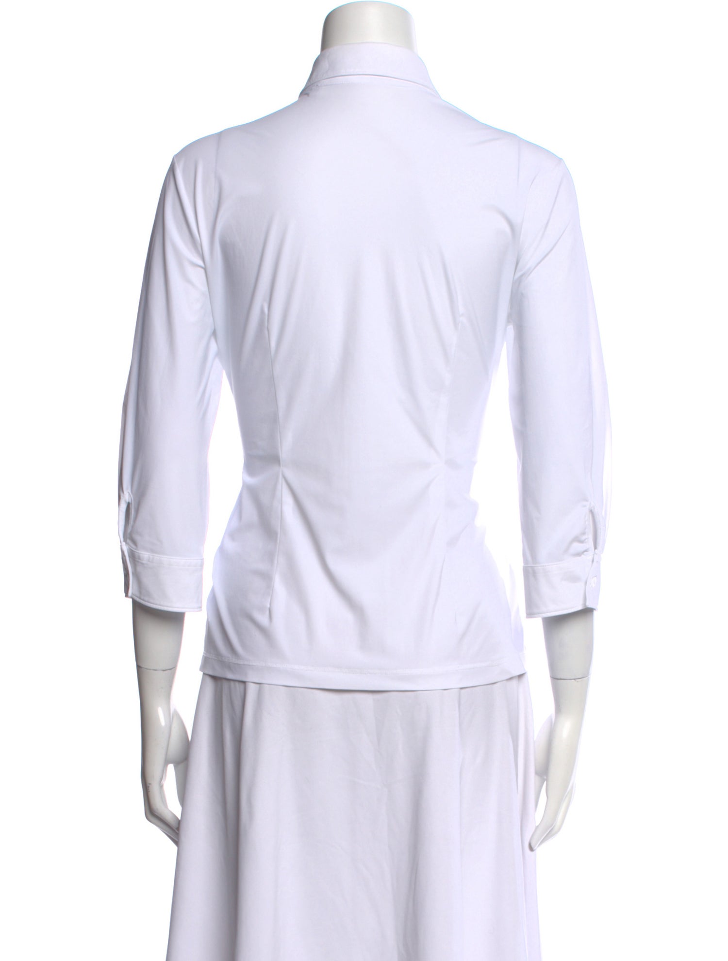 Davide Cenci Mock Neck Three-Quarter Sleeve Top