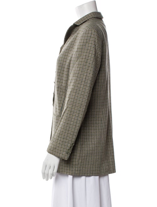 Davide Cenci Wool Plaid Print Blazer