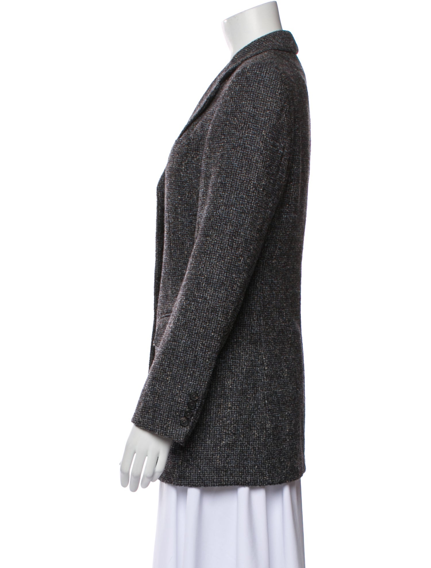 Davide Cenci Alpaca Plaid Print Blazer