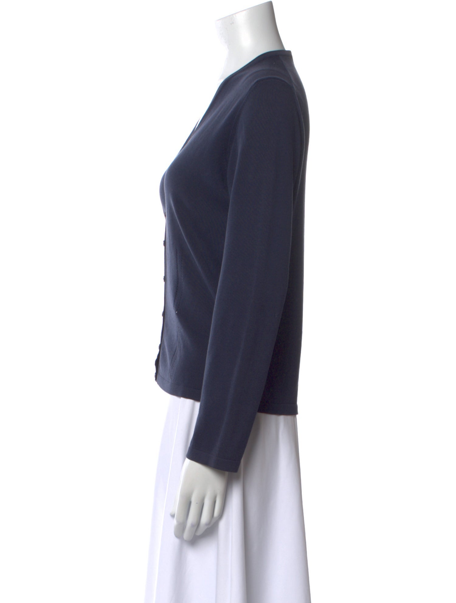 Davide Cenci V-Neck Long Sleeve Blouse