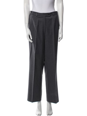 Pre-owned Davide Cenci Wool Wide Leg Pants In Gray