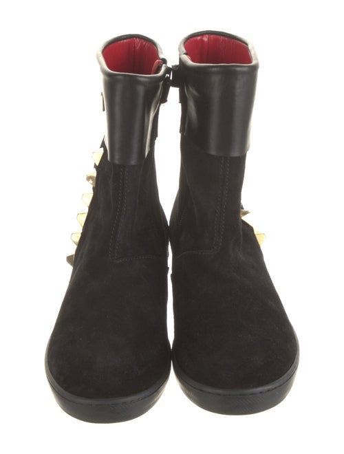 Cesare Paciotti Suede Studded Accents Boots
