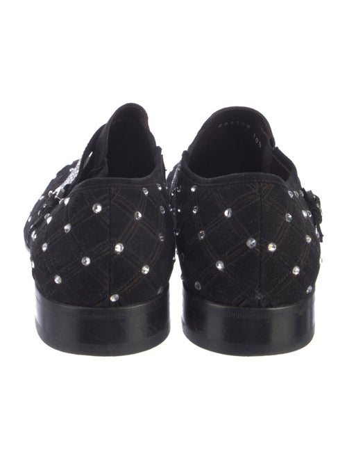 Cesare Paciotti Suede Crystal Embellishments Monk Straps