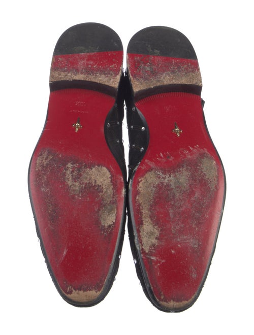 Cesare Paciotti Suede Crystal Embellishments Monk Straps