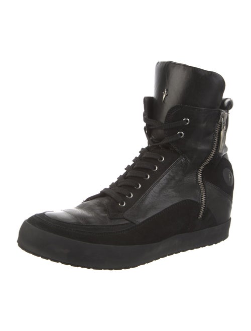 Cesare Paciotti Leather Combat Boots