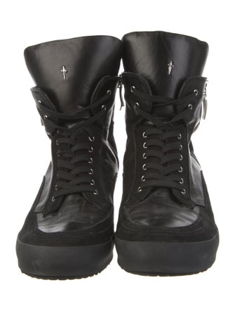 Cesare Paciotti Leather Combat Boots