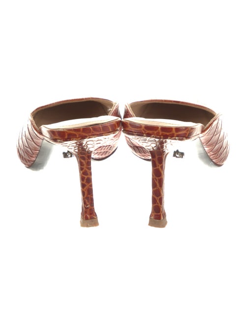 Cesare Paciotti Embossed Leather Mules