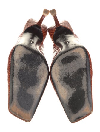 Cesare Paciotti Embossed Leather Mules
