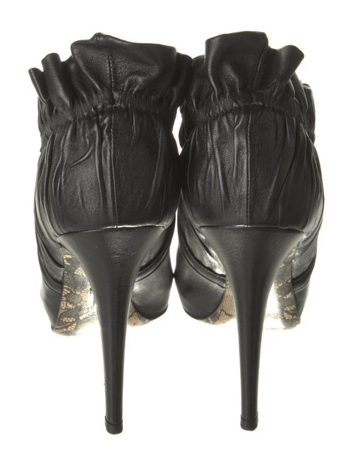 Cesare Paciotti Leather Ruffle Embellishment Boots