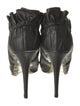 Cesare Paciotti Leather Ruffle Embellishment Boots