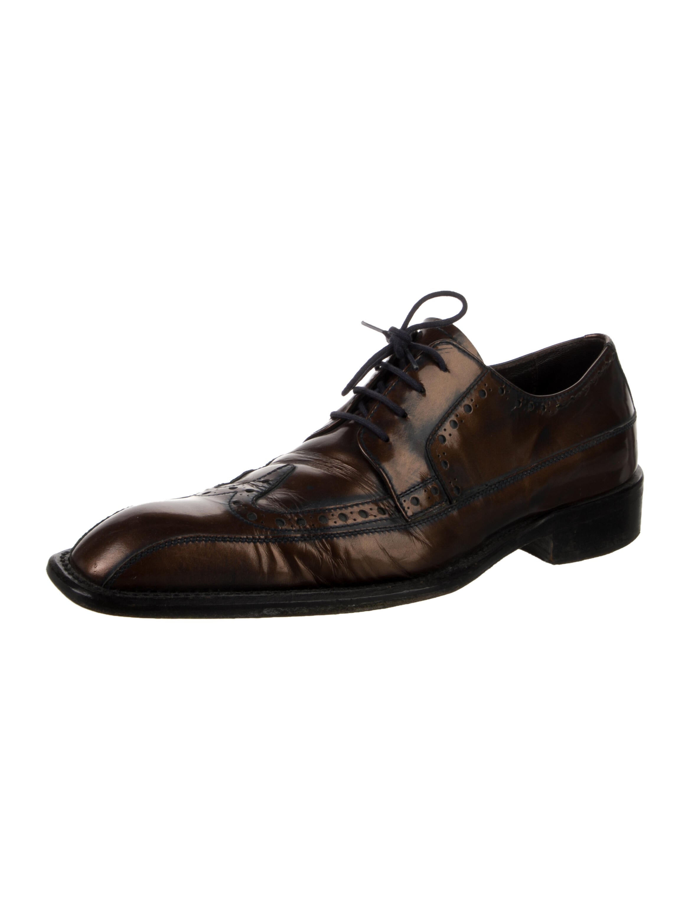 Cesare Paciotti Leather Eyelet Trim Brogues