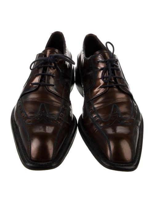 Cesare Paciotti Leather Eyelet Trim Brogues