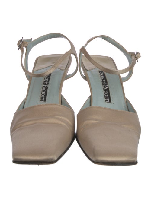 Cesare Paciotti Satin Slingback Pumps