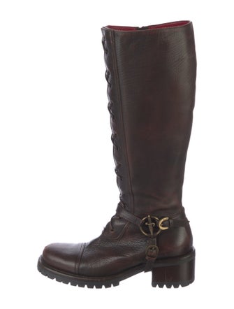 Cesare Paciotti Leather Combat Boots