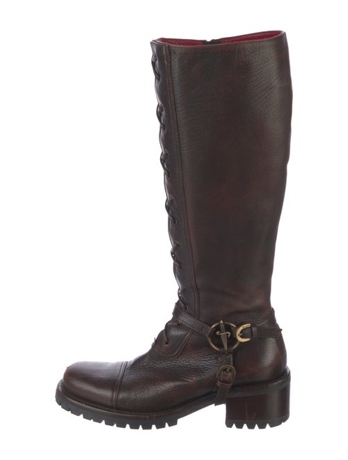 Cesare Paciotti Leather Combat Boots
