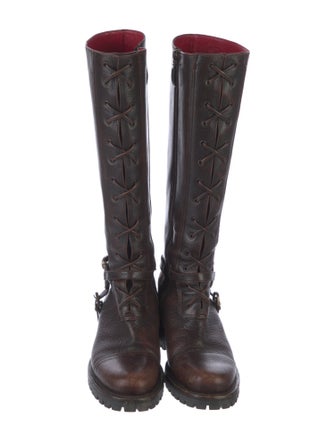 Cesare Paciotti Leather Combat Boots