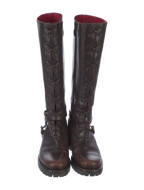 Cesare Paciotti Leather Combat Boots