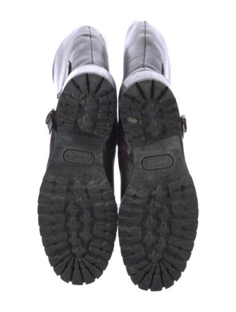 Cesare Paciotti Leather Combat Boots