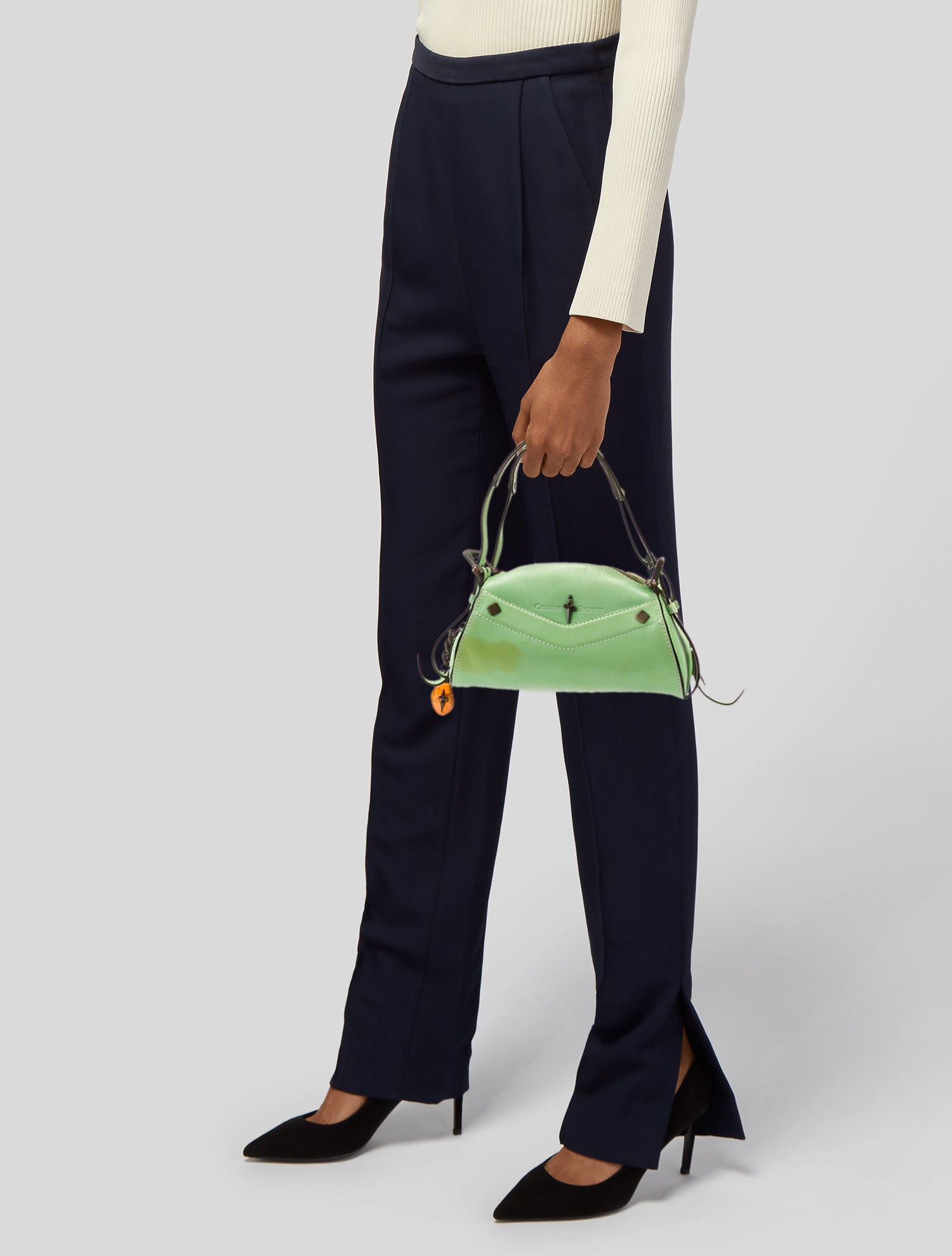 Cesare Paciotti Leather Top Handle Bag