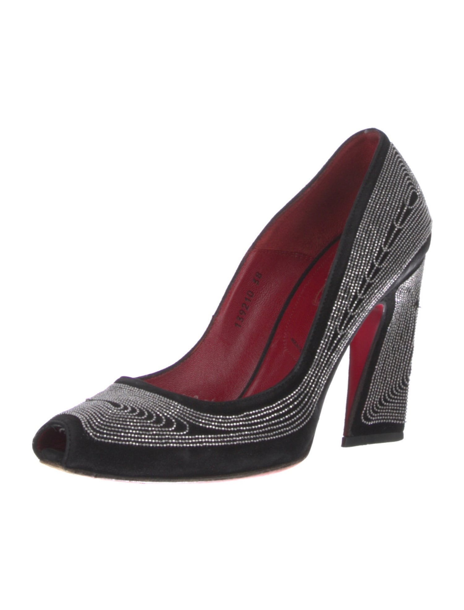 Cesare Paciotti Suede Beaded Accents Pumps