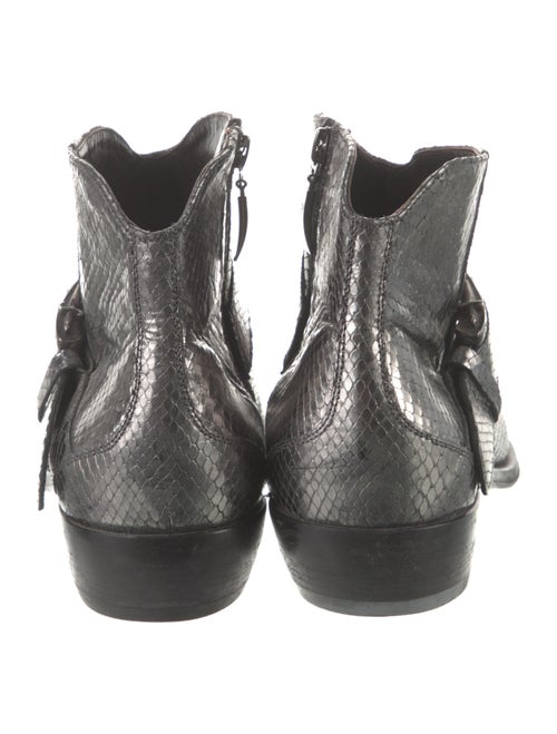 Cesare Paciotti Leather Animal Print Western Boots