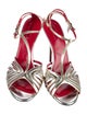 Cesare Paciotti Leather T-Strap Sandals