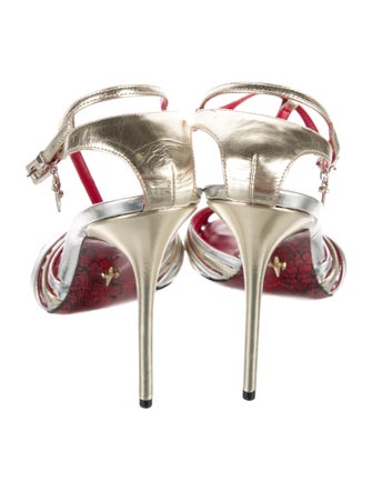 Cesare Paciotti Leather T-Strap Sandals