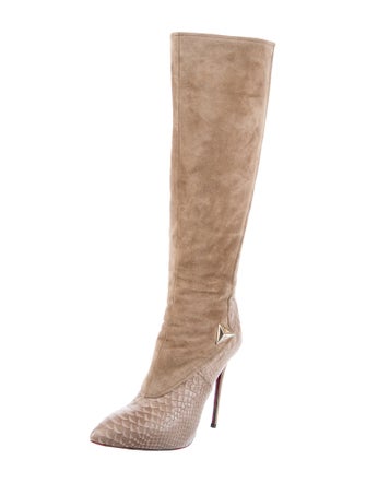 Cesare Paciotti Suede Animal Print Boots