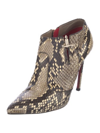 Cesare Paciotti Snakeskin Animal Print Boots