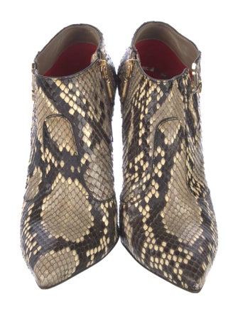 Cesare Paciotti Snakeskin Animal Print Boots