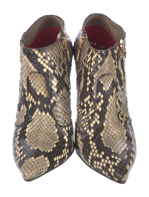 Cesare Paciotti Snakeskin Animal Print Boots