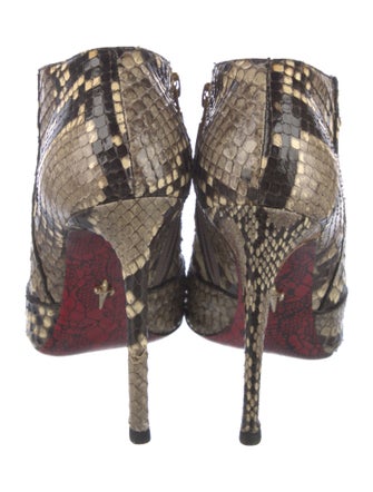 Cesare Paciotti Snakeskin Animal Print Boots
