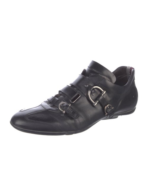 Cesare Paciotti Buckle Strap Leather Leather Loafers