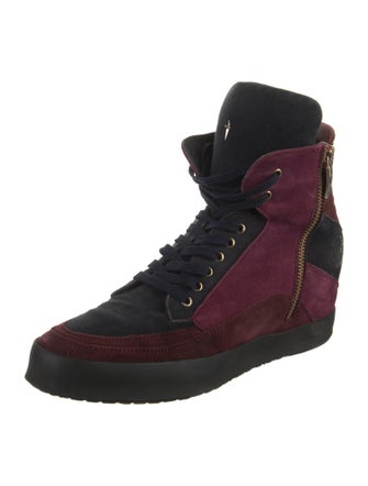 Cesare Paciotti Suede Wedge Sneakers