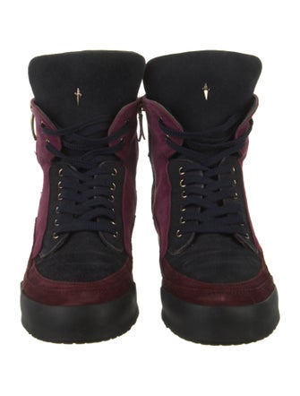 Cesare Paciotti Suede Wedge Sneakers