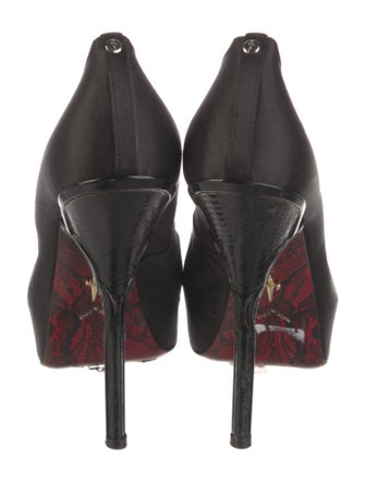 Cesare Paciotti Satin Crystal Embellishments Pumps