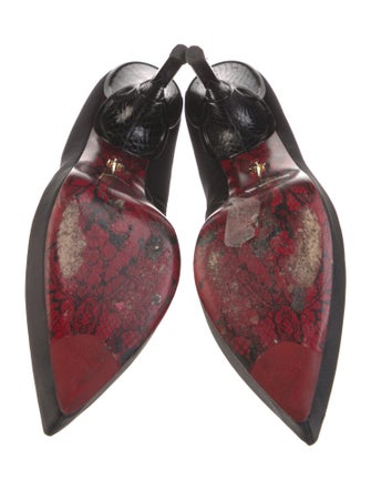 Cesare Paciotti Satin Crystal Embellishments Pumps