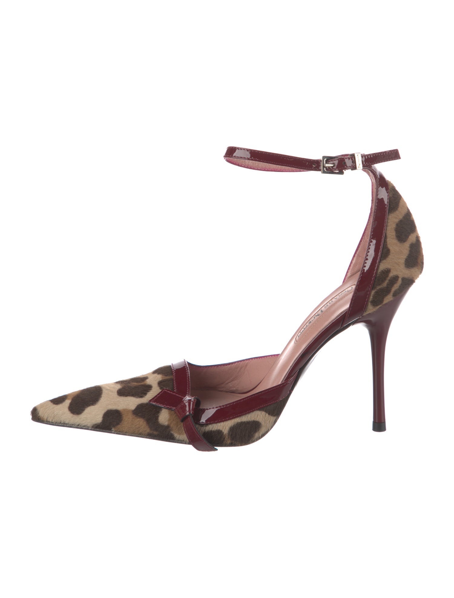 Cesare Paciotti Ponyhair Animal Print D'Orsay Pumps