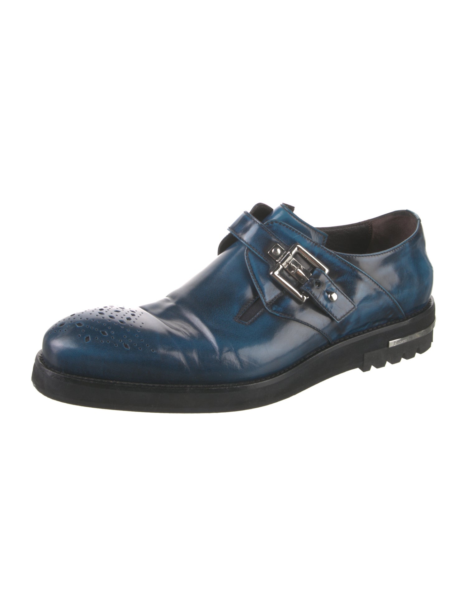 Cesare Paciotti Patent Leather Monk Straps