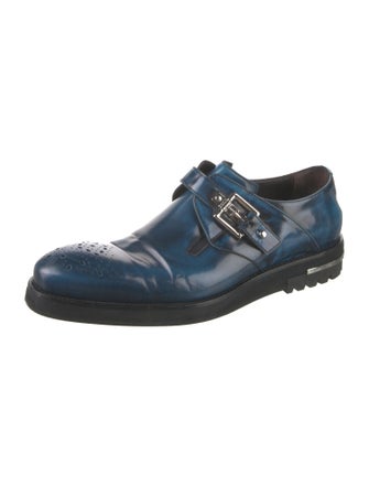 Cesare Paciotti Patent Leather Monk Straps