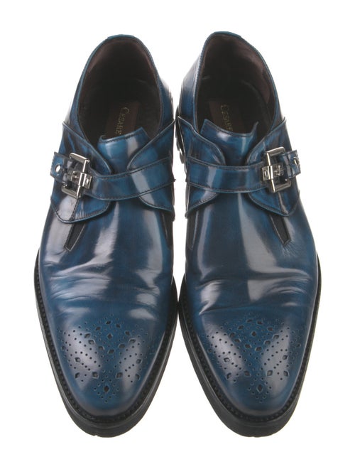 Cesare Paciotti Patent Leather Monk Straps