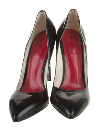 Cesare Paciotti Patent Leather Crystal Embellishments Pumps