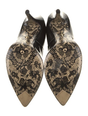 Cesare Paciotti Patent Leather Crystal Embellishments Pumps