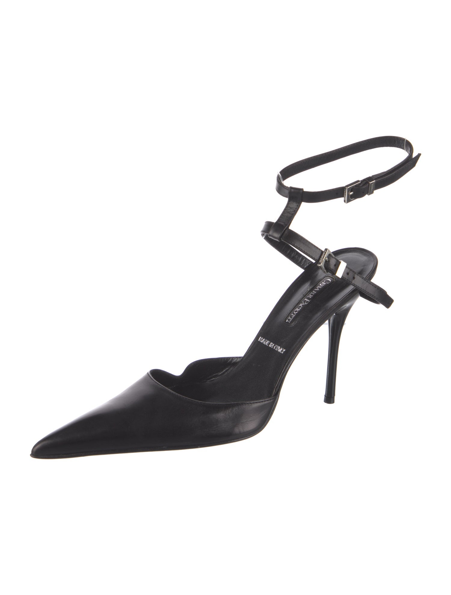 Cesare Paciotti Leather Slingback Pumps