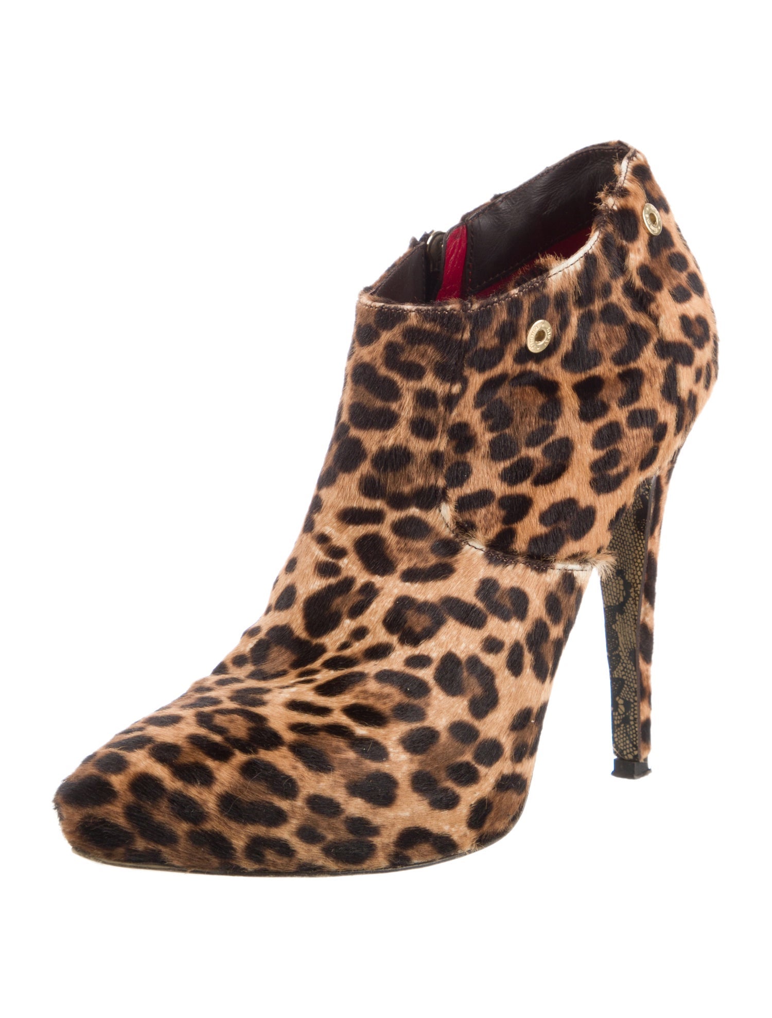 Cesare Paciotti Ponyhair Animal Print Boots