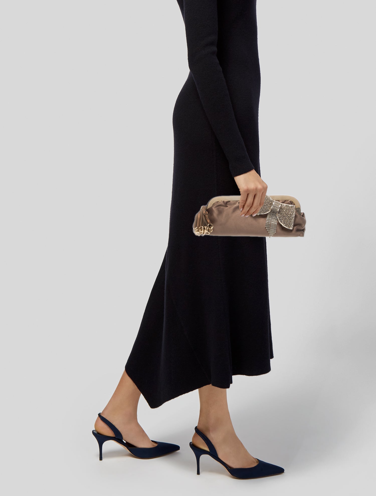 Cesare Paciotti Satin Evening Bag