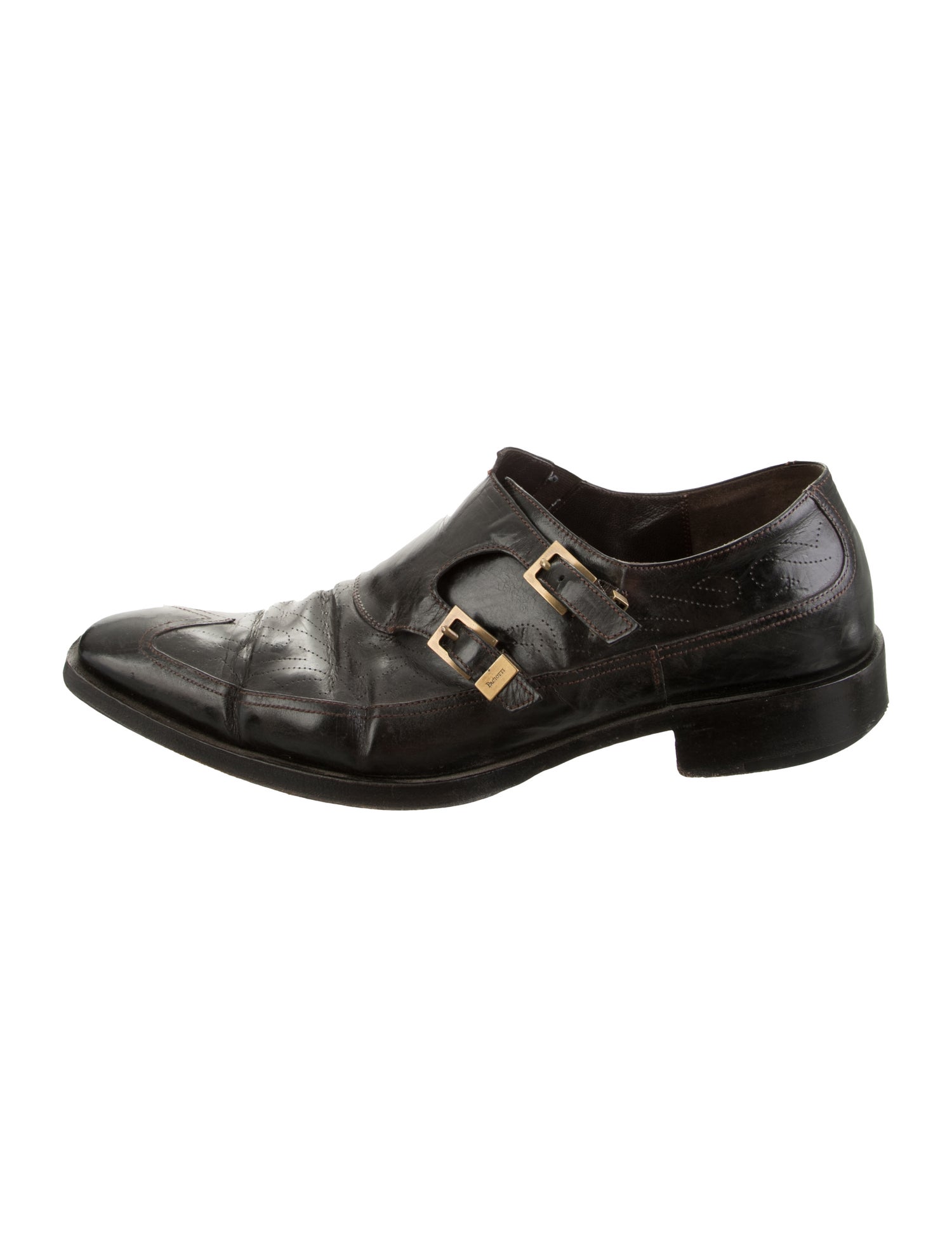 Cesare Paciotti Leather Monk Straps