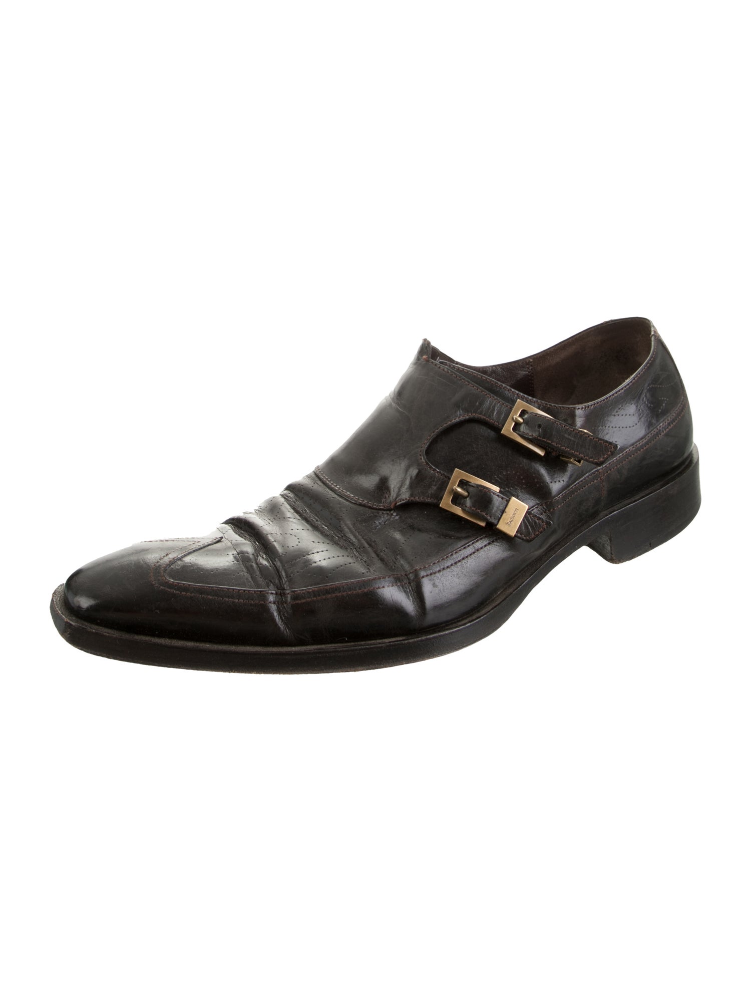 Cesare Paciotti Leather Monk Straps