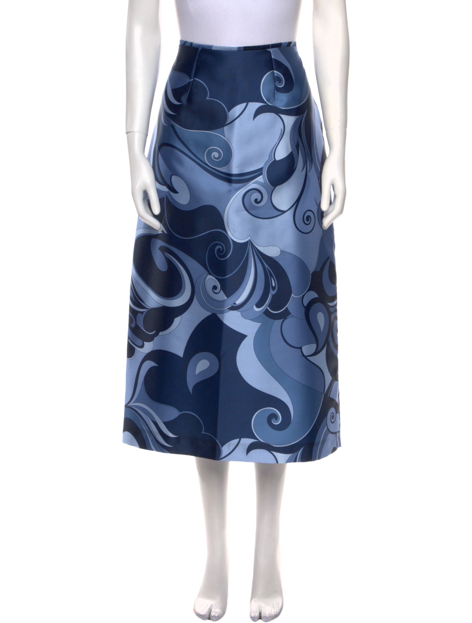 Lunatica Milano Satin Midi Length Skirt